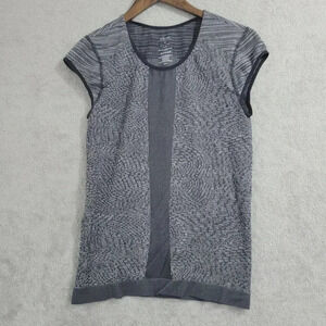 Title Nine Womens Short Sleeve Patterned Knit Top M  4PT